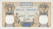 BILLETS DE LA BANQUE DE FRANCE 1000 francs Banque de France. Billet. Cérès et Mercure, -