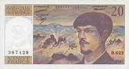 BILLETS DE LA BANQUE DE FRANCE 20 francs Banque de France. Billet. Debussy, -