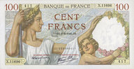 BILLETS DE LA BANQUE DE FRANCE 100 francs Banque de France. Billet. Sully, -