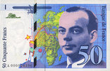BILLETS DE LA BANQUE DE FRANCE 50 francs Banque de France. Billet. (Saint-Exupéry), -