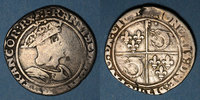 MONNAIES ROYALES Teston François I . du Dauphiné. Type inédit. Crémieu (point 1er) -