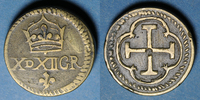 POIDS Espagne. Poids monétaire de la quadruple pistole de Charles Quint milieu du XVIIIe -