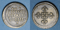 POIDS Italie. Poids monétaire de la double pistole d'Italie -