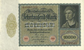 ALLEMAGNE 10 000 mark Allemagne. Billet. 19.1.1922, série H -