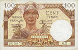 BILLETS DU TRESOR 100 francs Territoires occupés. Billet. Trésor français, type -