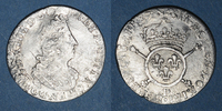MONNAIES ROYALES Louis XIV . 1/12 écu aux insignes (17)02 P. Dijon. Réformation ! -