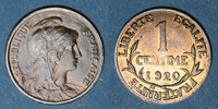 MONNAIES MODERNES FRANCAISES 1 centime 3e république (1870-1940). Dupuis, -