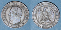 MONNAIES MODERNES FRANCAISES 1 centime 2e empire (1852-1870). tête nue Strasbourg -
