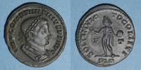 RÖMISCHE KAISERZEIT Constantin I (307-337).  . Lyon, 1ère officine, 310-311. R/: le Soleil Follis 310-311 n. Chr. Frappé sur flan large, vz