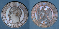 MONNAIES MODERNES FRANCAISES 5 centimes 2e empire (1852-1870). tête nue -
