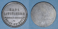 MONNAIES DE NECESSITE FRANCAISES Schiltigheim (67). Karl Litzelmann - Kohlen Briketts (briquettes de charbon). sans valeur. Zinc -
