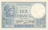 BILLETS DE LA BANQUE DE FRANCE 10 francs Banque de France. Billet. Minerve, -