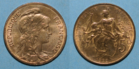 MONNAIES MODERNES FRANCAISES 5 centimes 3e république (1870-1940). Dupuis, -