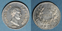 MONNAIES MODERNES FRANCAISES 1/4 franc 1er empire . tête nue, an 13 A -