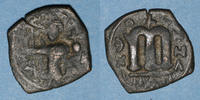 ISLAM Follis Syrie. Monnayage pseudo-byzantin (638-c.670). figure impériale debout -