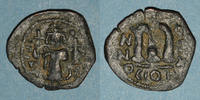 ISLAM Follis Syrie. Monnayage pseudo-byzantin (638-c.670). figure impériale debout -