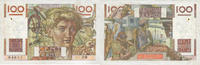 BILLETS DE LA BANQUE DE FRANCE 100 francs Banque de France. Billet. jeune paysan, -
