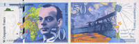 BILLETS DE LA BANQUE DE FRANCE 50 francs Banque de France. Billet. (Saint-Exupéry), Décalé vers la gauche -