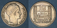 MONNAIES MODERNES FRANCAISES 10 francs Gouvernement provisoire (1944-1947). Turin 1945, rameaux courts -