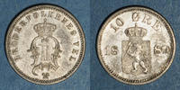 EUROPE 10 öre Norvège. Oscar II (1872-1905). -