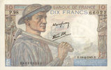 BILLETS DE LA BANQUE DE FRANCE 10 francs Banque de France. Billet. mineur, -