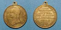 ALSACE Strasbourg. Guerre de 1870 - Les Corps Francs. Médaille laiton. 28,2 mm, avec son illet -