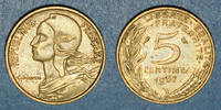 MONNAIES MODERNES FRANCAISES 5 centimes 5e république (1959- ). Marianne -