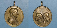 MEDAILLES Vatican. Pie IX (1846-78). Election pontificale-Dévotion à St Pierre & St Paul, an 1 Médaille -
