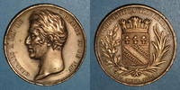 MEDAILLES bronze Charles X (1824-1830). Visite de Troyes, 17 septembre Médaille . 41,3 mm -
