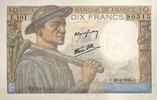 BILLETS DE LA BANQUE DE FRANCE 10 francs Banque de France. Billet. mineur, -