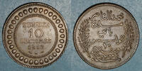 ANCIENNES COLONIES FRANCAISES 10 centimes Tunisie. Mohammed En-Naceur . 1916A (9/9) -