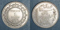 ANCIENNES COLONIES FRANCAISES 1 franc Tunisie. Mohammed En-Naceur . 1916A -