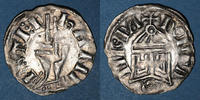AUTRES MONNAIES PROVINCIALES Denier Franche Comté. Archevêché de Besançon. Hugues III . estevenant, 6e type -