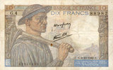 BILLETS DE LA BANQUE DE FRANCE 10 francs Banque de France. Billet. mineur, -