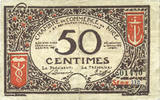 BILLETS DE NECESSITE FRANCAIS 50 centimes Nice (06). Chambre de Commerce. Billet. 25.4.1917, série 112 -
