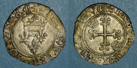 MONNAIES ROYALES Charles VI (1380-1422). Monnayage du dauphin Charles. Florette, 1ère émission . Chinon -