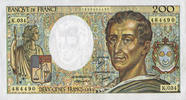 BILLETS DE LA BANQUE DE FRANCE 200 francs Banque de France. Billet. (Montesquieu), -