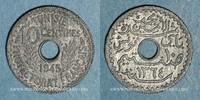 ANCIENNES COLONIES FRANCAISES 10 centimes Tunisie. Mohammed al -Amine, bey (1362-76H). -