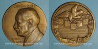 ALSACE franc Alsace. Beblenheim. Christian Pfister historien, recteur -maçon (1857-1933) méd. br 63mm -