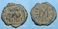 EMPIRE BYZANTIN Follis Empire byzantin. Justin II (565-578). . Constantinople. 3e officine, 568-569 -