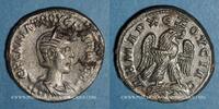 MONNAIES PROVINCIALES ROMAINES Tétradrachme syro-phénicien Hérennia Etruscille, épouse de Trajan Dèce. . Antioche sur l'Oronte -