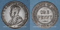 MONDE 1 penny Australie. Georges V (1910-1936). -