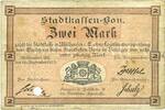 BILLETS DE NECESSITE FRANCAIS 2 mark Mulhouse (68). Ville. Billet Annulé par perforation -