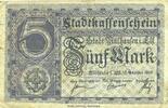BILLETS DE NECESSITE FRANCAIS 5 mark Mulhouse (68). Ville. Billet Non annulé -