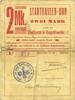 BILLETS DE NECESSITE FRANCAIS 2 mark Ribeauvillé (Rappoltsweiler) (68). Ville. Billet, carton. . Non annulé -