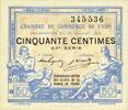 BILLETS DE NECESSITE FRANCAIS 50 centimes Lyon (69). Chambre de Commerce. Billet. 29.7.1920, 24e série -