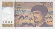 BILLETS DE LA BANQUE DE FRANCE 20 francs Banque de France. Billet. Debussy, 1997, modifié -