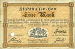 BILLETS DE NECESSITE FRANCAIS 1 mark Mulhouse (68). Ville. Billet Annulé par perforation -