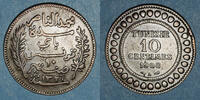 ANCIENNES COLONIES FRANCAISES 10 centimes Tunisie. Mohammed En-Naceur . 1908A -