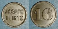 MONNAIES DE NECESSITE FRANCAISES 16 pfennig Mulhouse (68). Joseph Klintz, restaurant. -